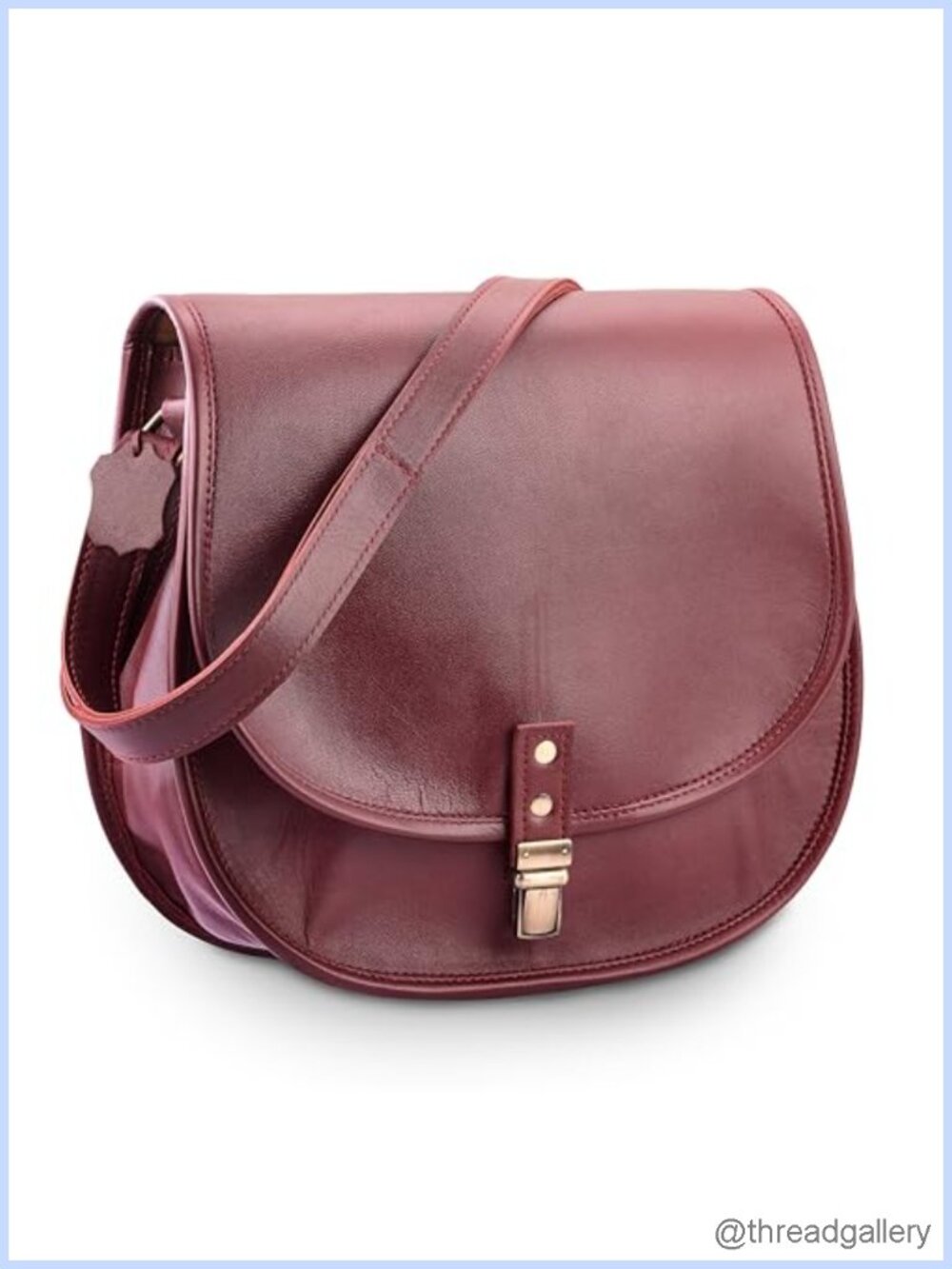 Genuine Leather Crossbody Bag Saddle Handmade Sling Purse Work Tablet